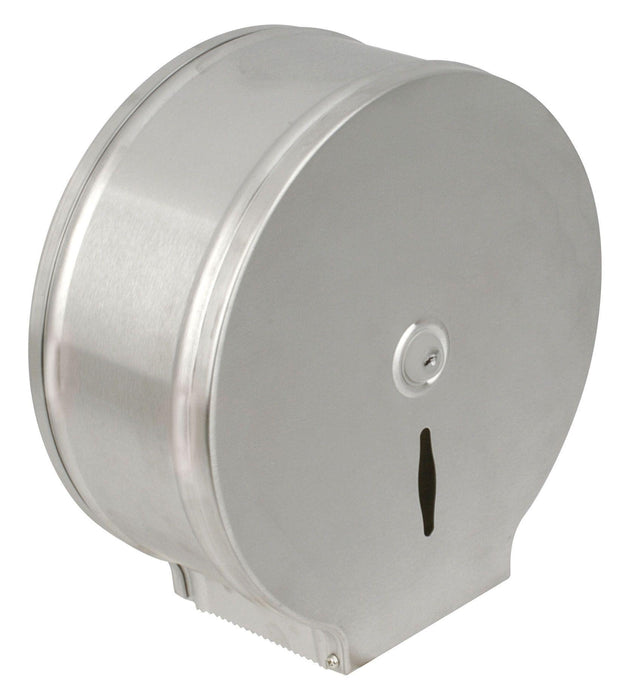 Distributeur Jumbo PH - Inox Brossé - pour Bobine Papier Toilette Hygiénique Format 400 m Distributeur de Papier JVD 