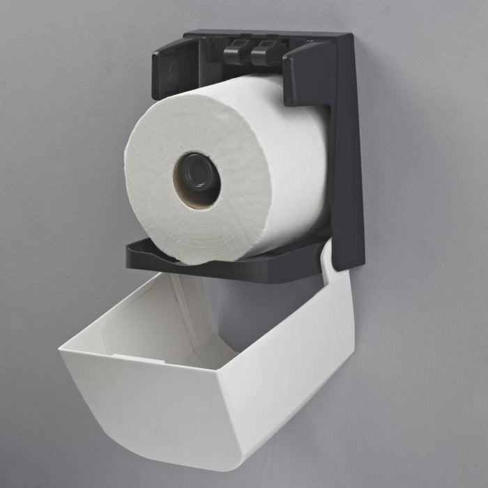 Distributeur Papier hygiénique pouvant contenir 1 Rouleau ou 2 Paquets de feuilles Modèle 899954 Distributeur de Papier JVD 
